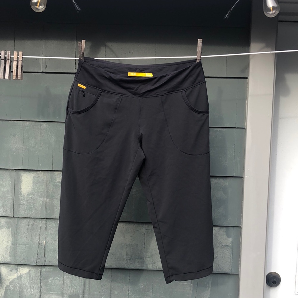 Nylon drawstring crop pants